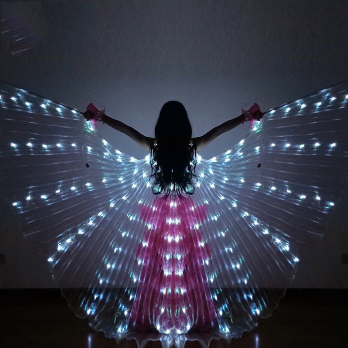 LED Light-Up Rave Wings – Glowing Butterfly Wings for Festivals & Halloween