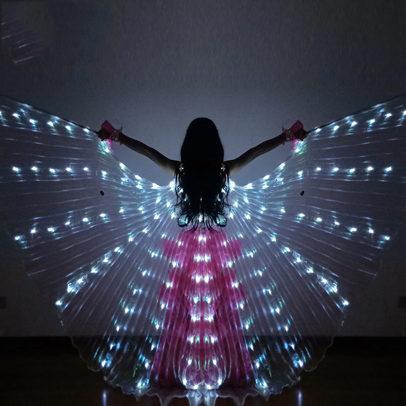 LED Light-Up Rave Wings – Glowing Butterfly Wings for Festivals & Halloween