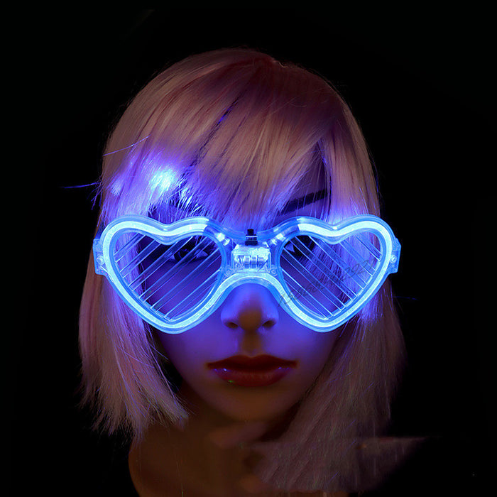 LED Light-Up Shutter Shades – Glowing Rave Party Glasses