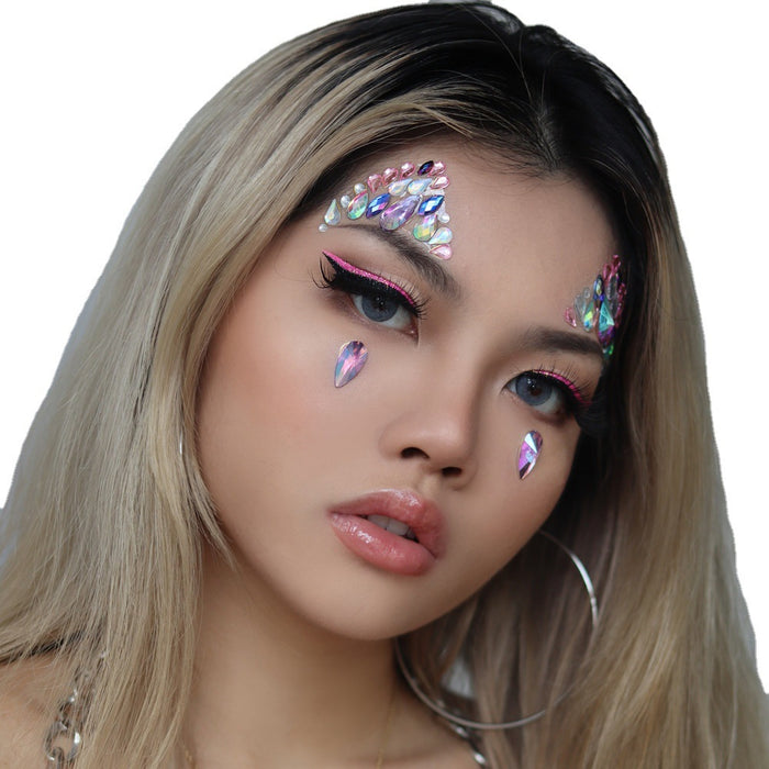 Rhinestone Face Jewels – Self-Adhesive Rave Face Gems & Festival Stickers