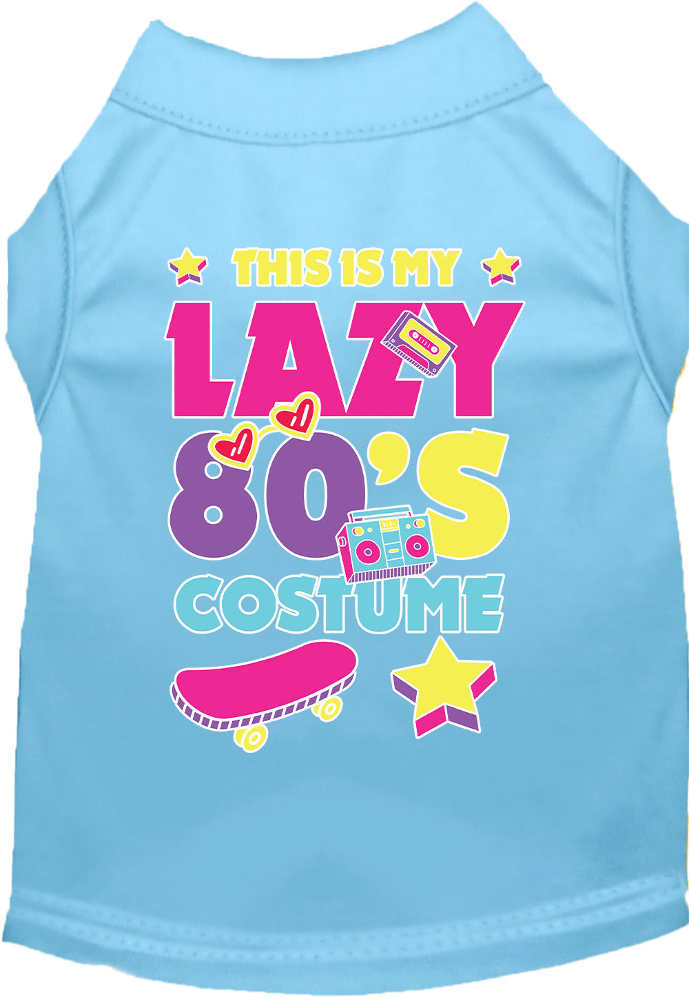 Funny "Lazy 80s Costume" Halloween Pet Shirt for Dogs & Cats