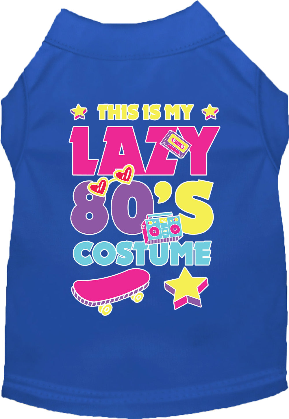 Funny "Lazy 80s Costume" Halloween Pet Shirt for Dogs & Cats