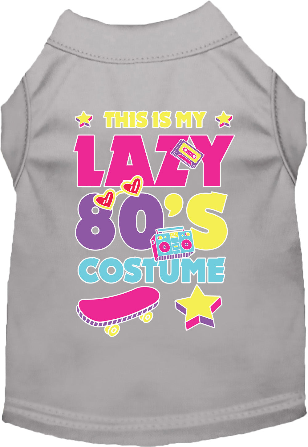 Funny "Lazy 80s Costume" Halloween Pet Shirt for Dogs & Cats