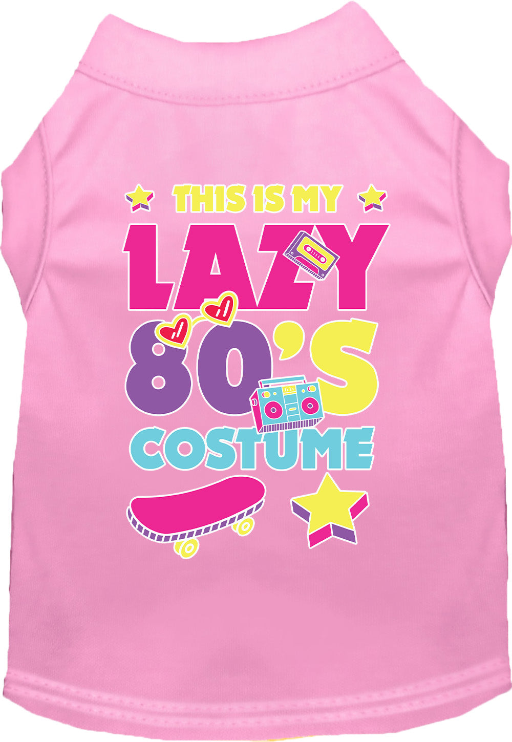 Funny "Lazy 80s Costume" Halloween Pet Shirt for Dogs & Cats