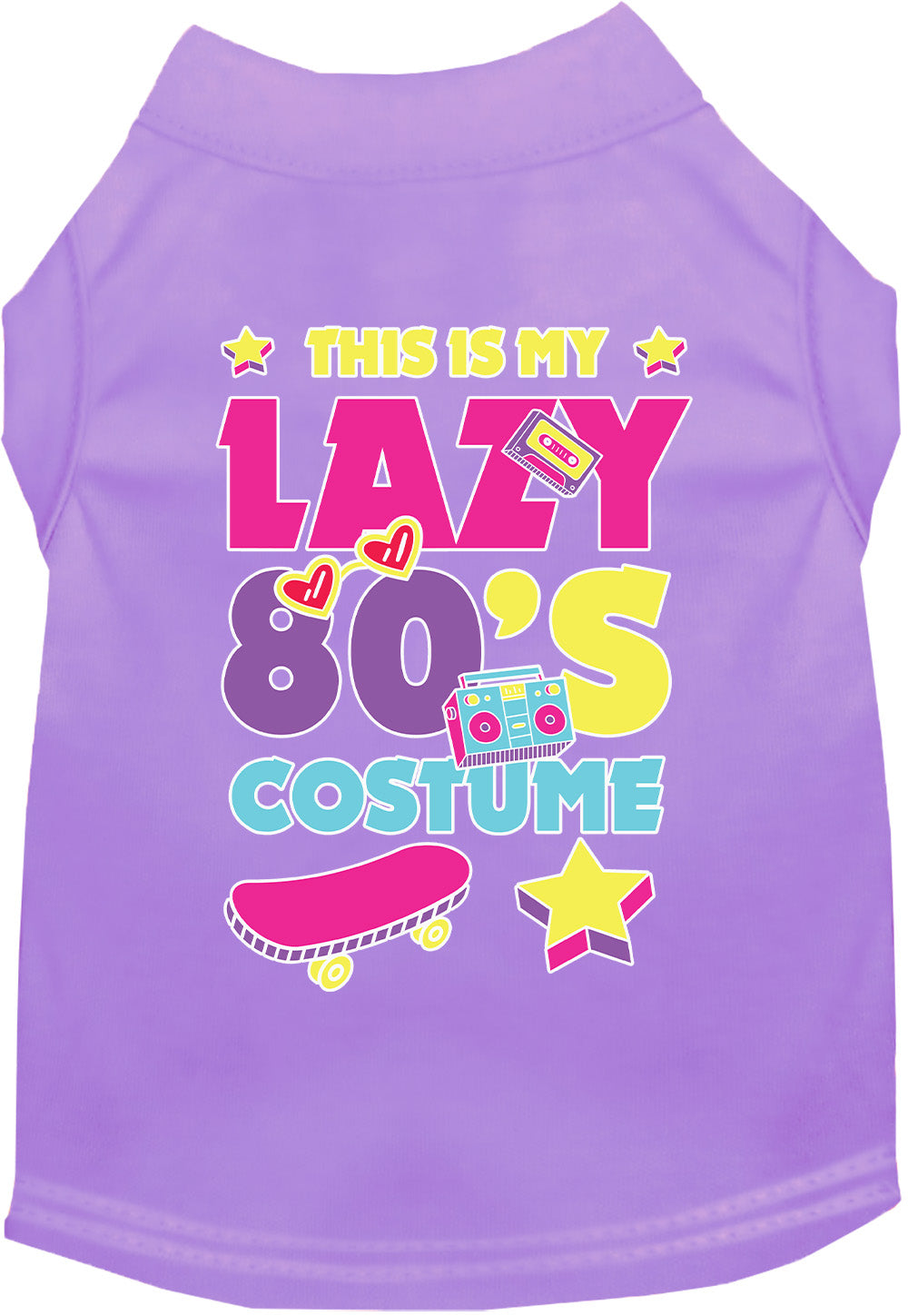 Funny "Lazy 80s Costume" Halloween Pet Shirt for Dogs & Cats