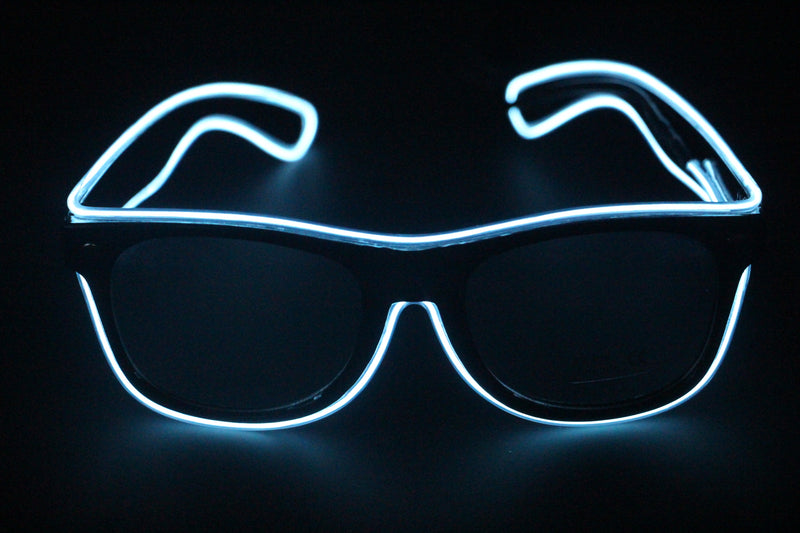 Light-Up Neon EL Wire Rave Glasses – LED Party Glasses, Wired or Wireless
