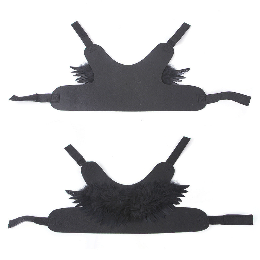 Pet Angel Wings Costume for Dogs & Cats – Black or White, Sizes S–L