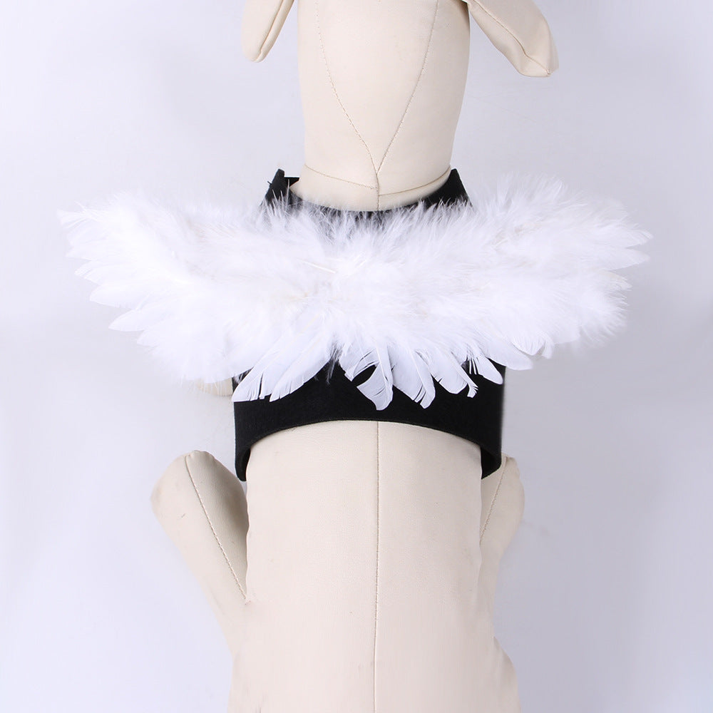 Pet Angel Wings Costume for Dogs & Cats – Black or White, Sizes S–L