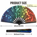 Disco Clack Dance Fans, 13 Inch, 2-Pack – Large Folding Hand Fans