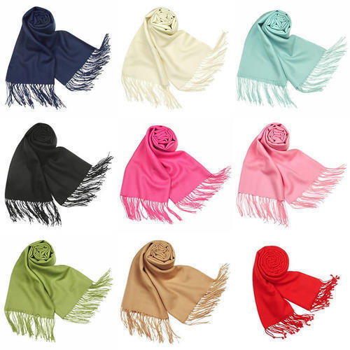 Pashmina shawls in black, navy, white, pink, red and green